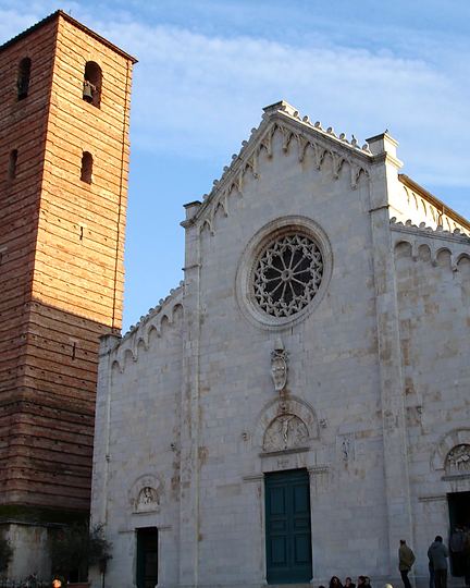 Pietrasanta, the cathedral and bell tower